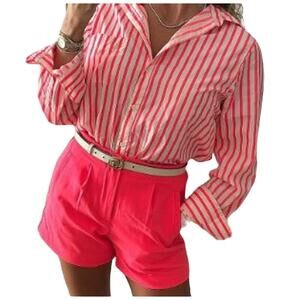 NEW A New Day High-Rise Tailored Shorts Pink Size Small